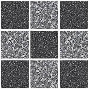 Pack of 10 black and grey stone effect mosaic tile stickers transfers, with added gloss affect, just peel and stick, bathroom kitchen