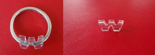 New The WOW ring resizer Clip Guard size reducer adjuster snug- make rings smaller, stop the twist