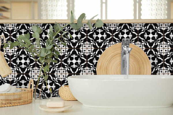 Design 3 Traditional tile transfers stickers wall Vintage Victorian Moroccan retro mosaic